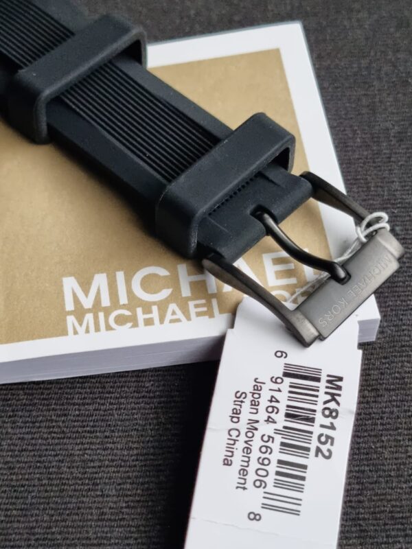MICHAEL KORS Dylan Black Silicone Strap Men's Watch MK8152 03