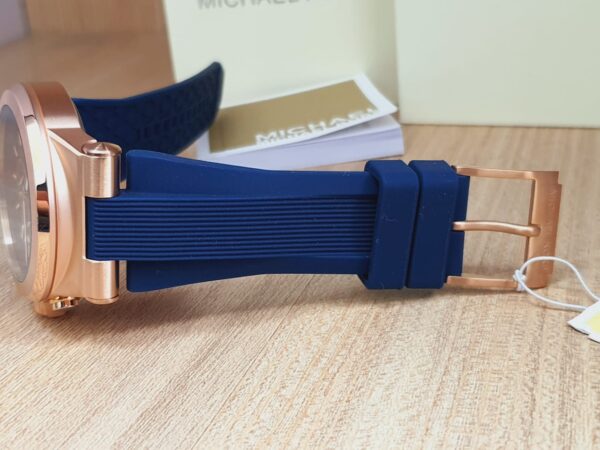 Michael Kors Men’s Chronograph Silicone Strap Blue Dial 49mm Watch MK8295 03