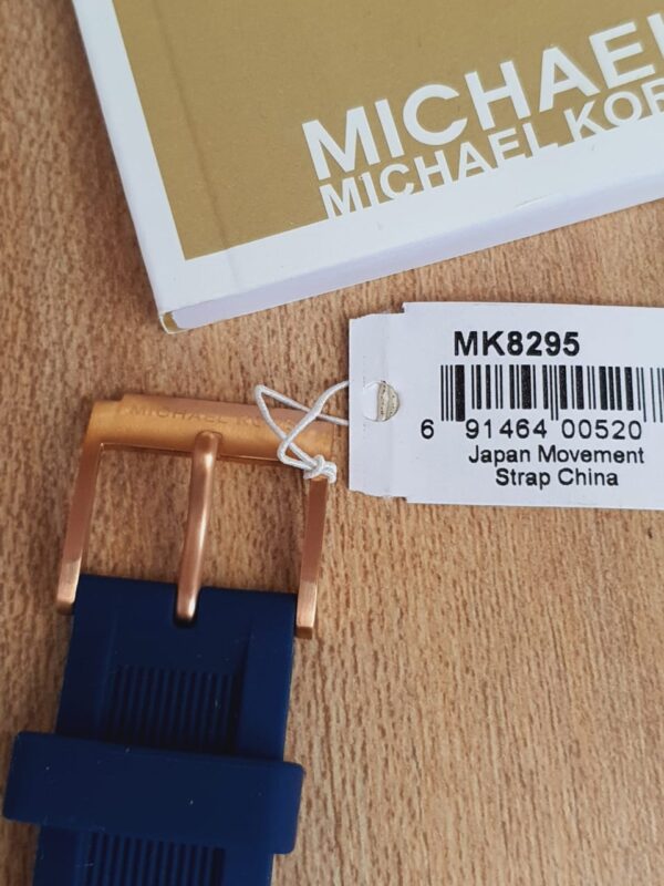 Michael Kors Men’s Chronograph Silicone Strap Blue Dial 49mm Watch MK8295 04