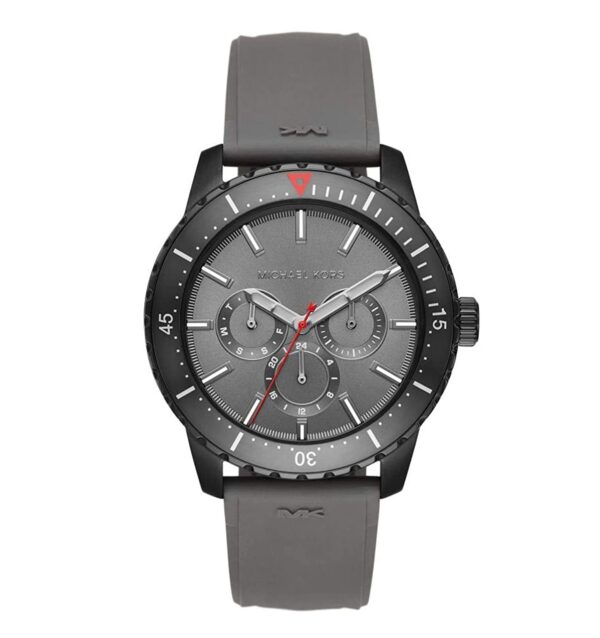 Michael Kors Men’s Quartz Silicone Strap Grey Dial 44mm Watch MK7164 01